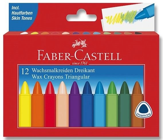 Voskovky trojboké 12 ks FABER-CASTELL