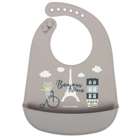 Canpol babies Bonjour Paris Bibs bryndák Beige 1 ks