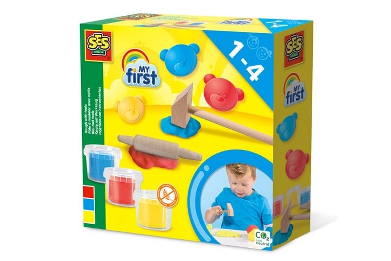 SES My First modelovací hmota – 3 barvy (3×90 g) + nástroje