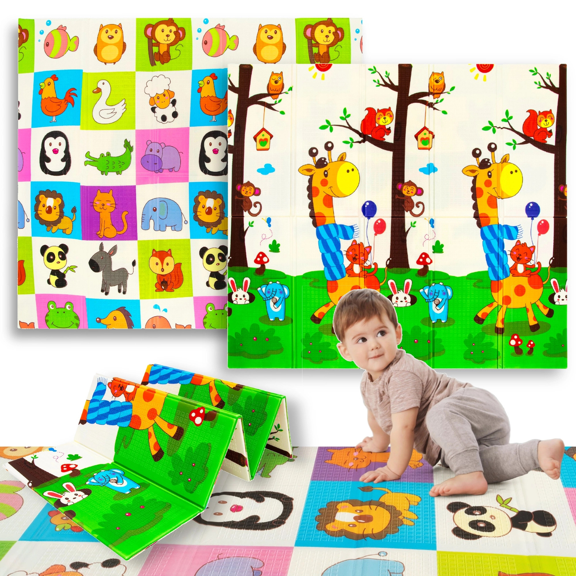 Humbi oboustranná skládací pěnová podložka XPE 200 × 180 × 1 cm