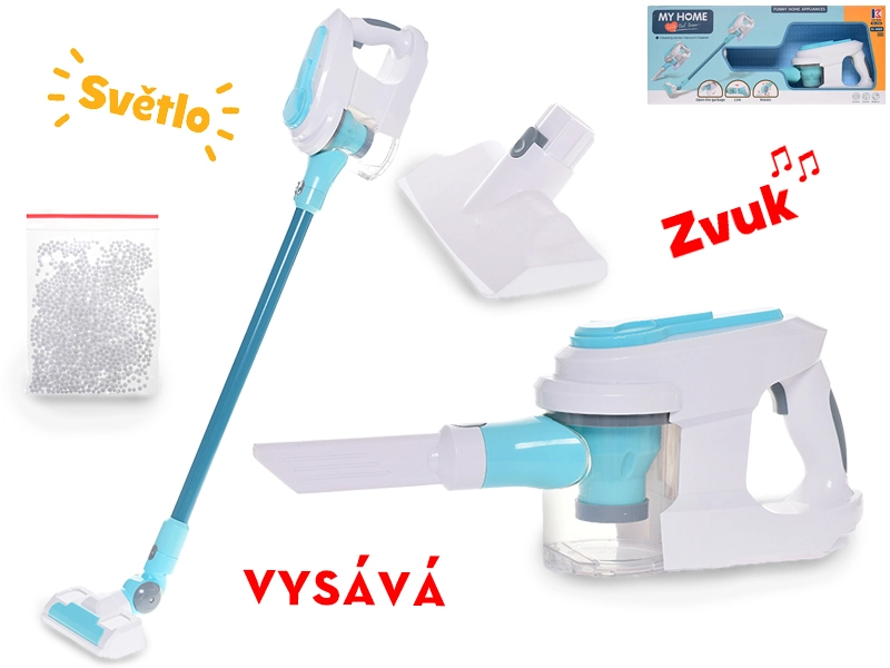 Levně Dětský tyčový vysavač se světly a zvuky 34 cm