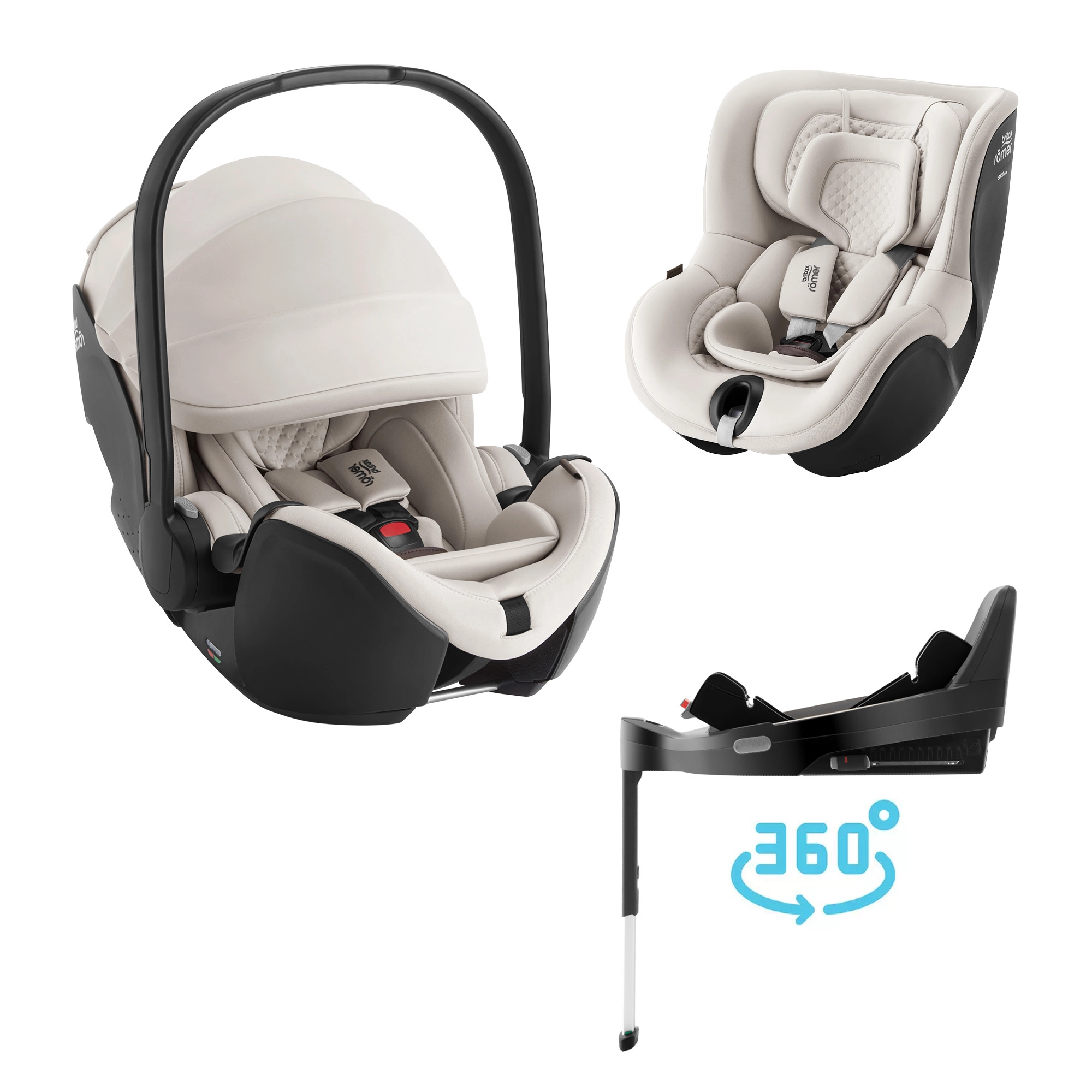 Autosedačkový set Baby-Safe Pro Lux + Vario Base 5Z + Dualfix 5Z Lux, Soft Taupe (béžová)