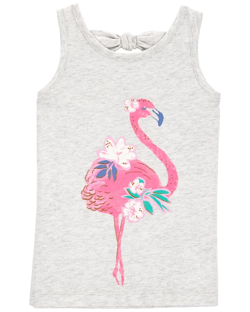 Carter's dívčí tílko Pink Flamingo