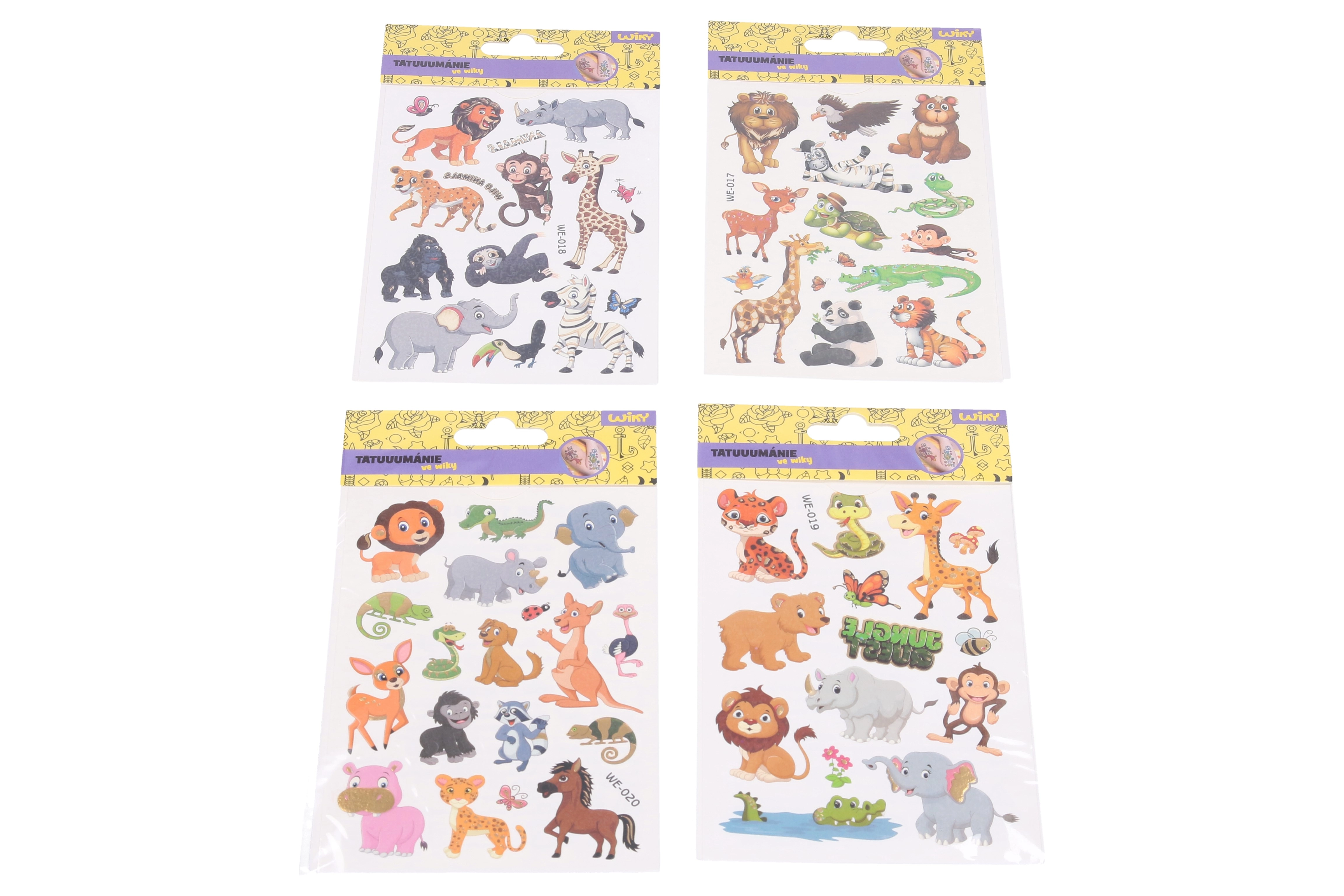 Tetovací obtisky Zoo 10,5 × 15 cm