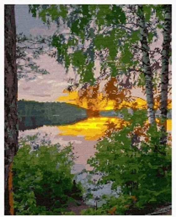 Norimpex malování podle čísel Jezero v lese 40 × 50 cm