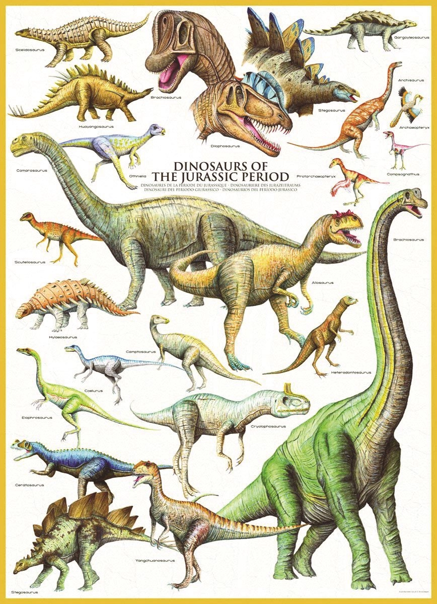 EUROGRAPHICS Puzzle Dinosauři z jurského období 1000 dílků