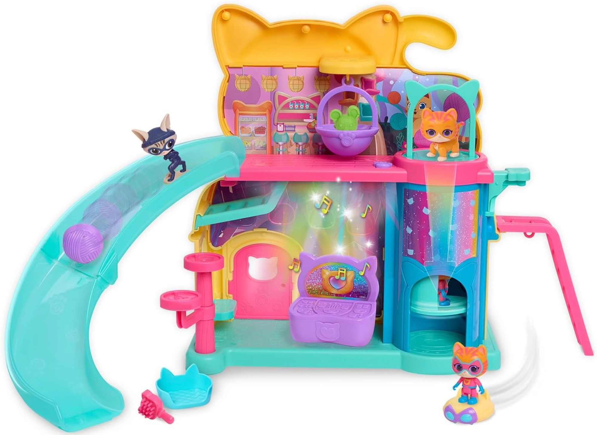 Disney Junior Super Kitties Purr'n'Play herní hřiště s figurkami, světlem a zvukem