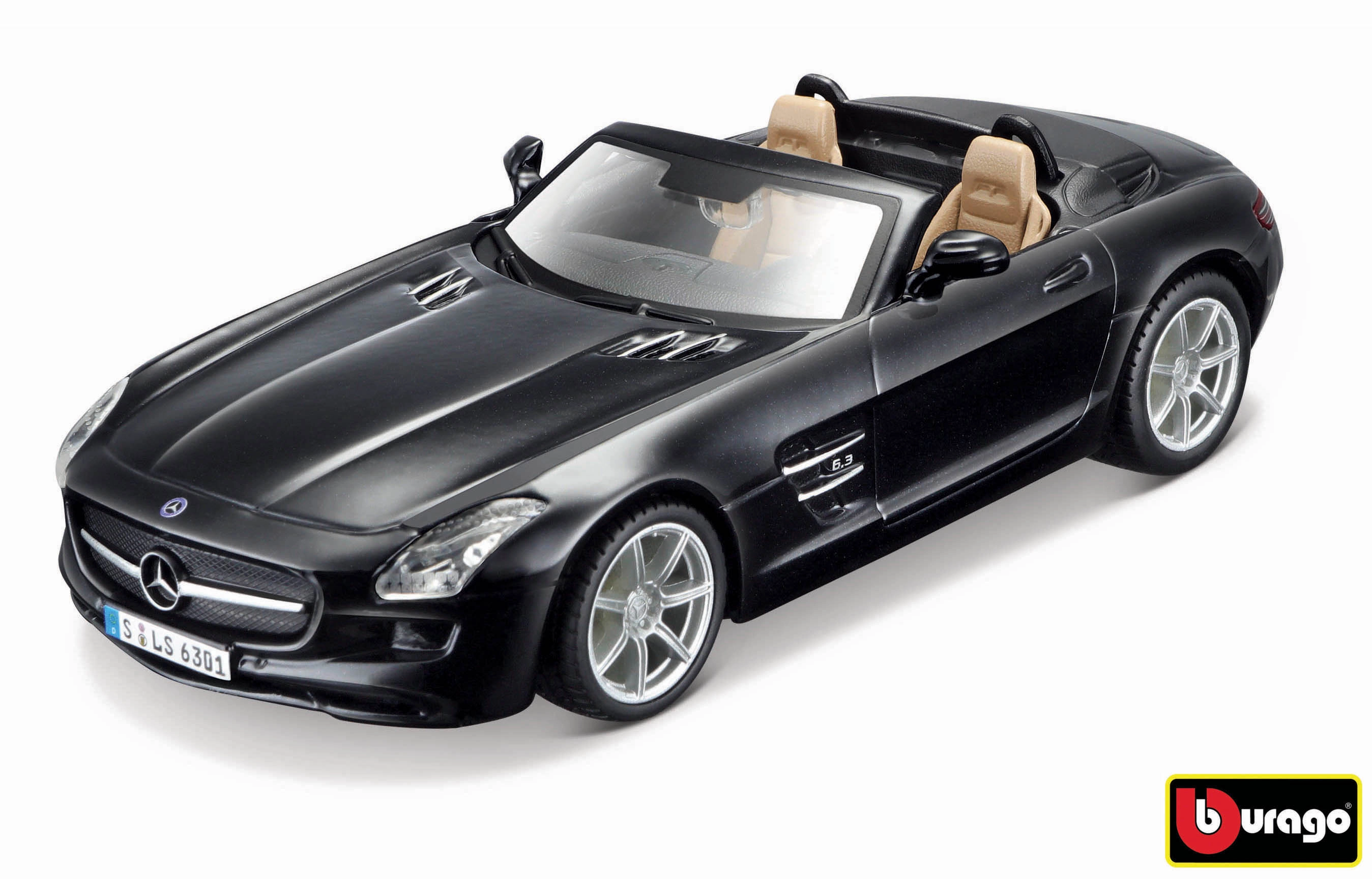 Levně Bburago Mercedes-Benz SLS AMG Roadster 1:32 černá metalíza