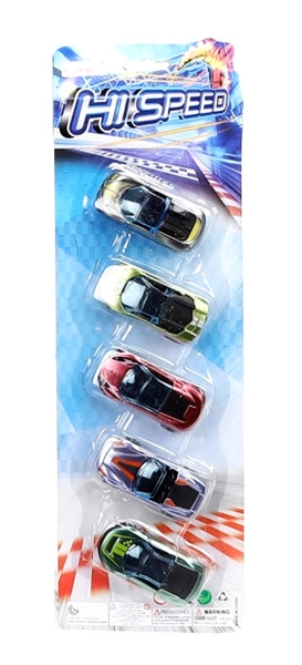 Sada 5 sportovních autíček v blistru