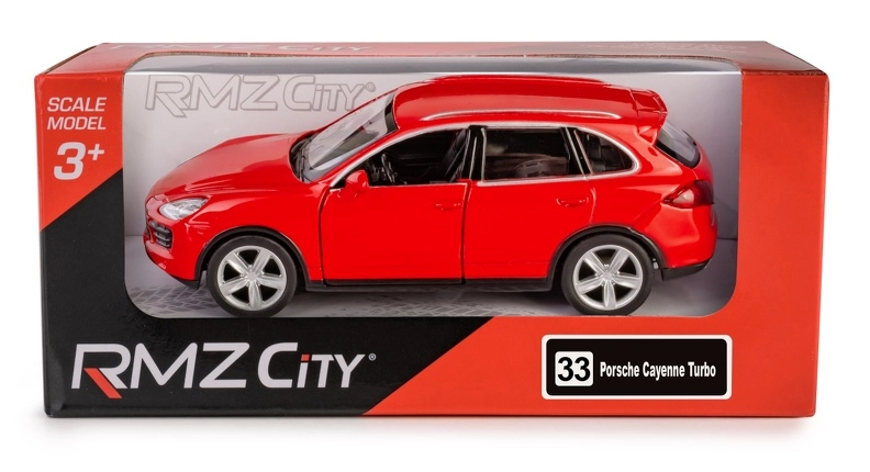 Kovový model Porsche Cayenne 1:32 s pull-back pohonem – červený