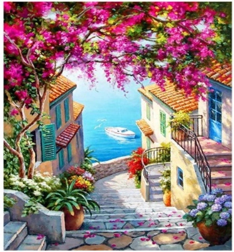 Norimpex Malování podle čísel Schody k moři 40 × 50 cm