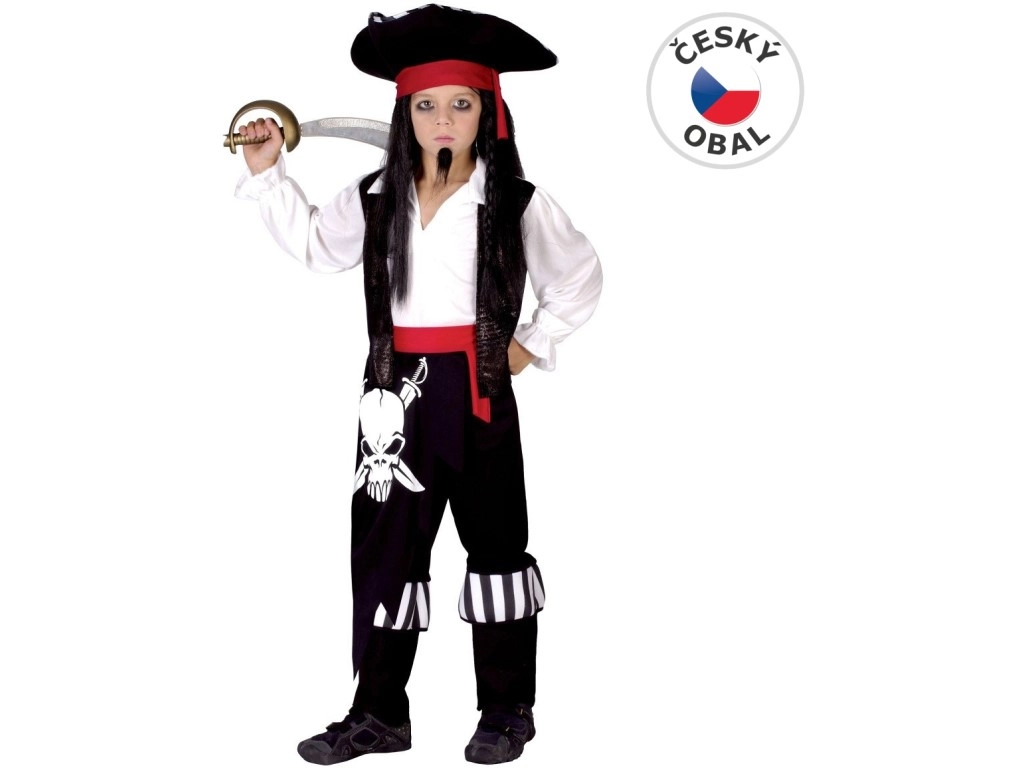 dětský karnevalový kostým pirát 120–130 cm