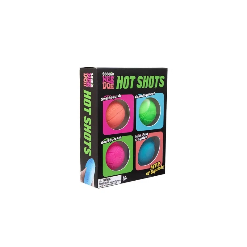 Schylling NeeDoh mačkací míčky Hot Shots – sada 4 ks