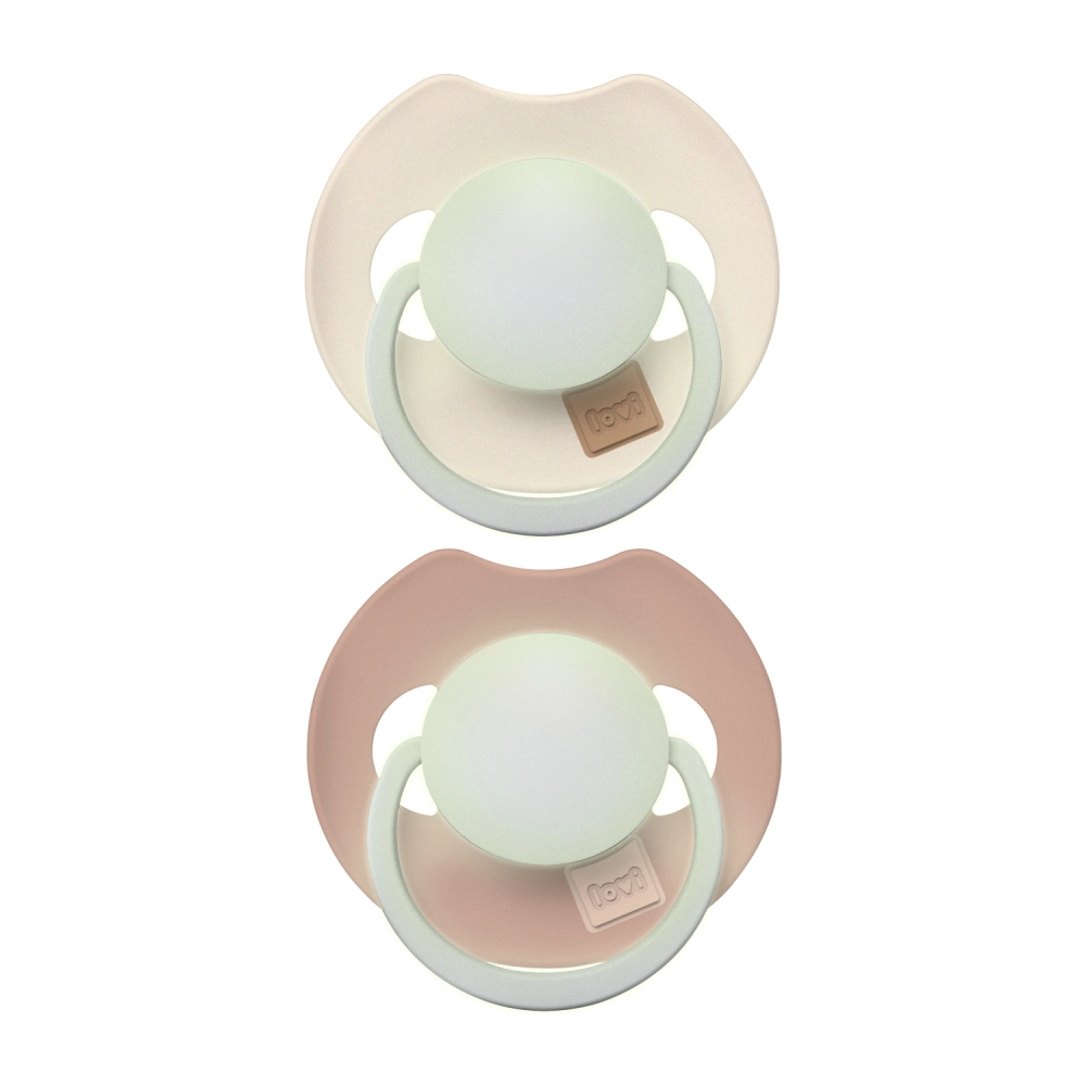 LOVI PRIME 6-18m dudlík Ivory/Blush 2 ks