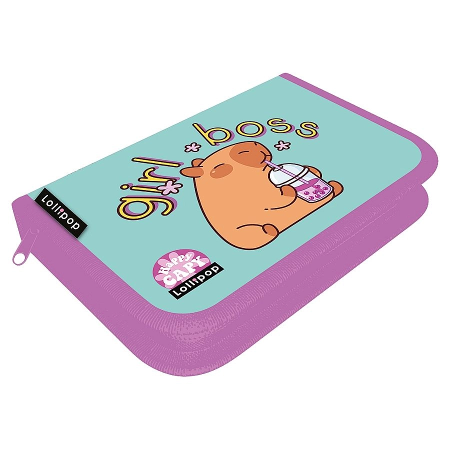 Penál LizzyCard capybara – 1patrový se dvěma chlopněmi