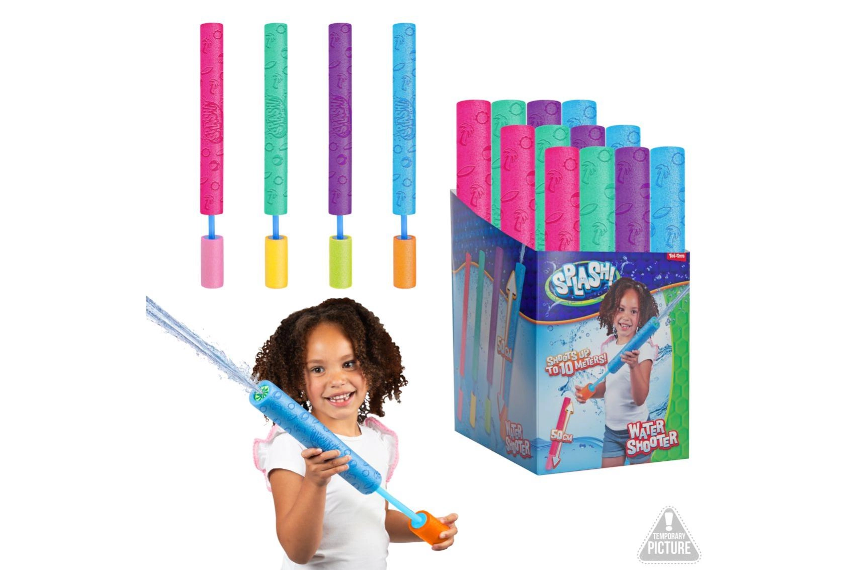 Pěnová vodní trubice 50 cm – 4 barvy, box 24 ks