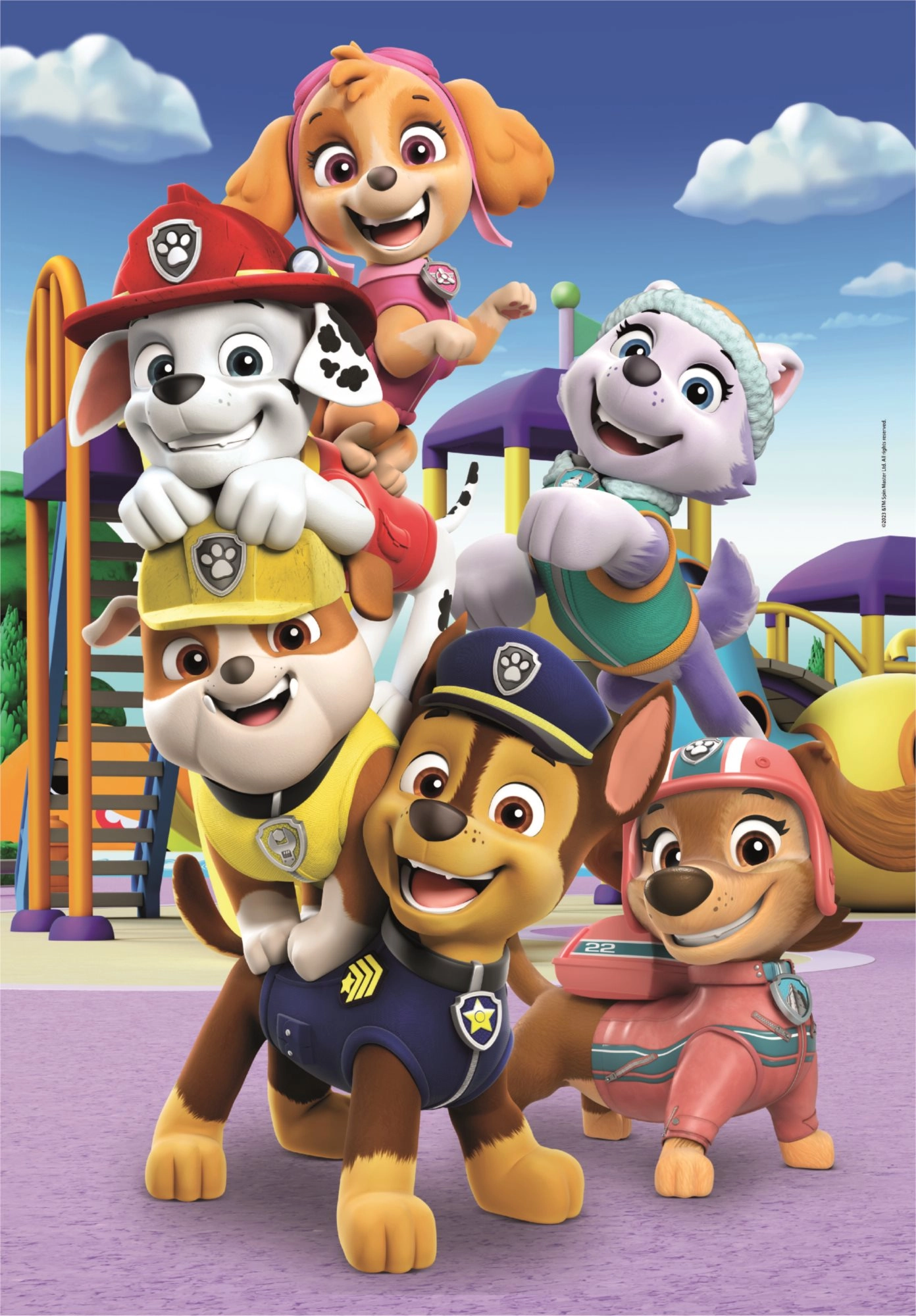 Levně Puzzle PAW PATROL SuperColor 104 dílků CLEMENTONI
