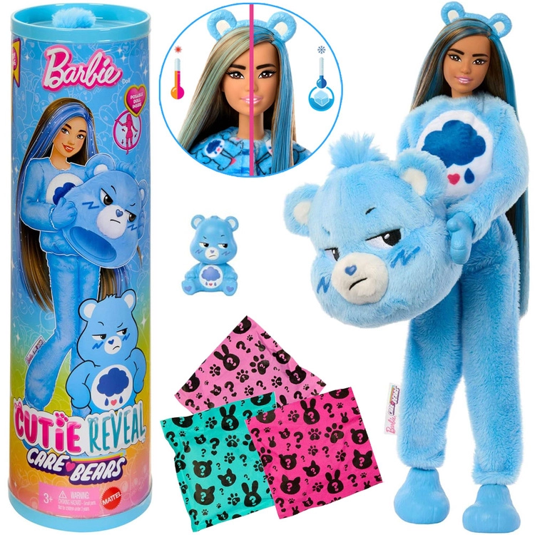 Barbie Cutie Reveal Care Bears Series a doplňky Grumpy Bear