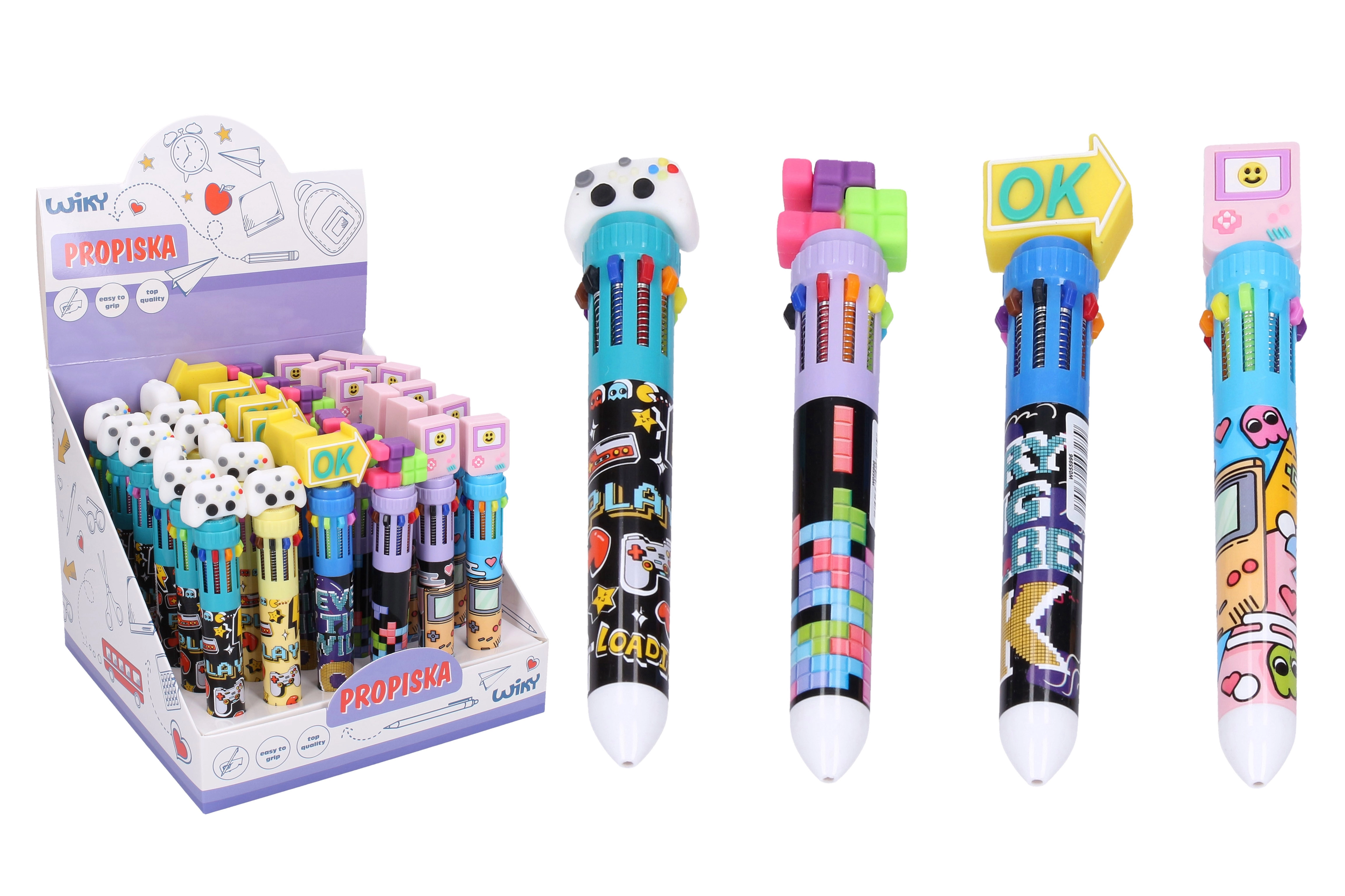 Vícebarevná propiska 0,5 mm PLAY – 10 barev