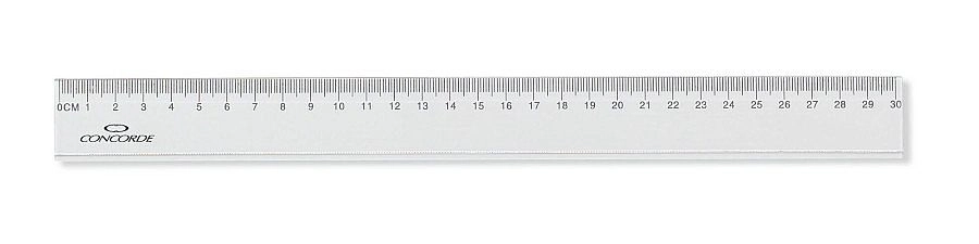 Pravítko Concorde - 30cm, závěs, transparentní