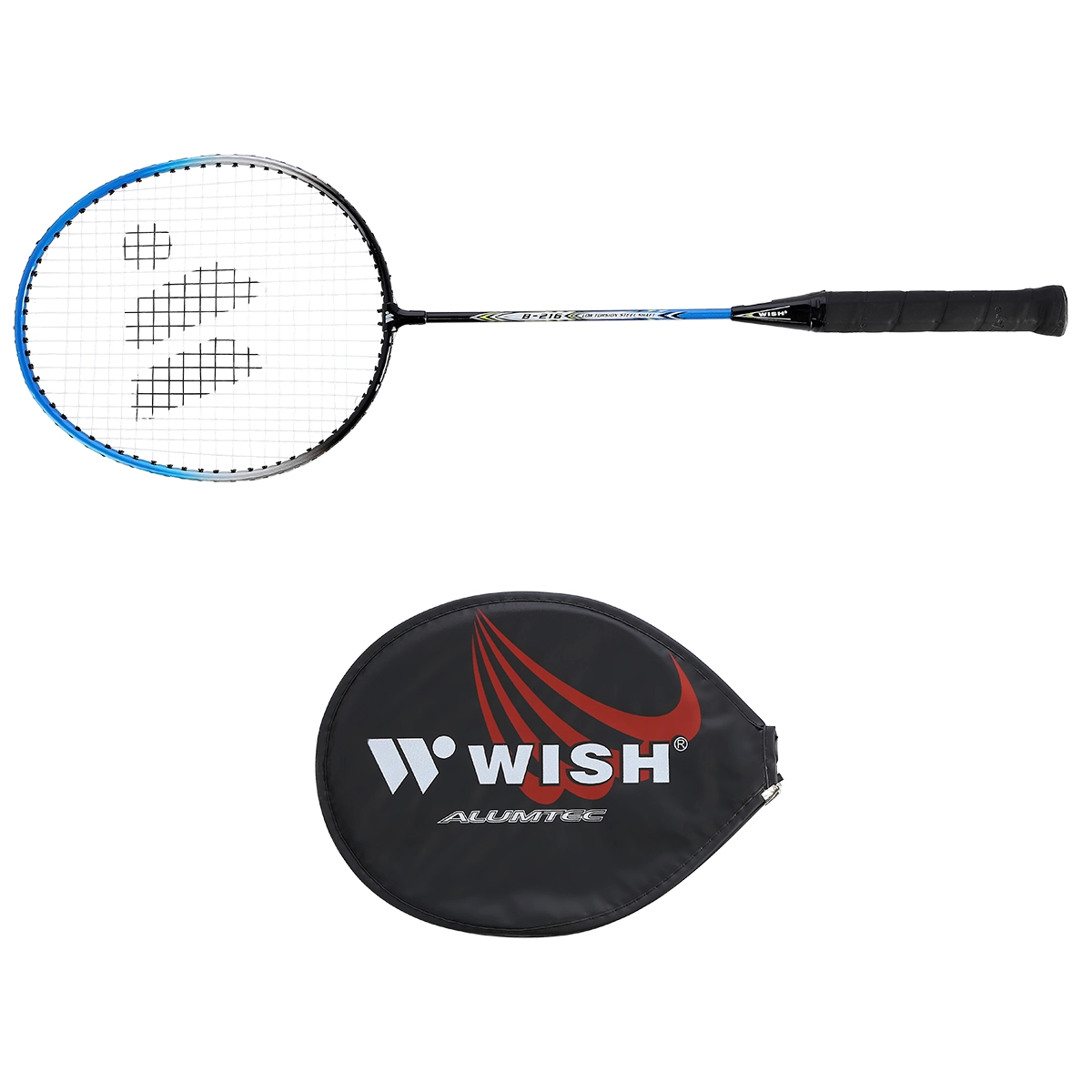 Badmintonová raketa Wish Steeltec 216 modro‑černá