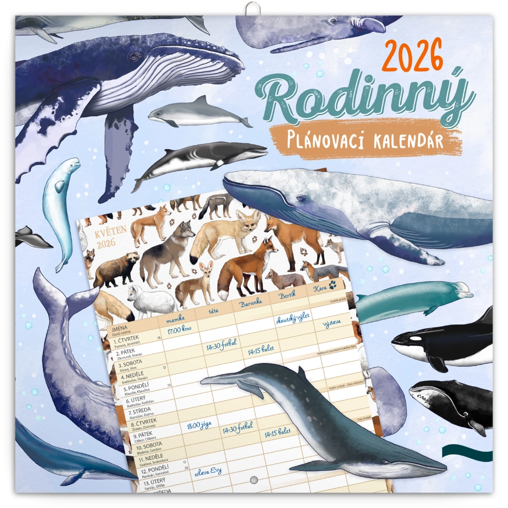 Rodinný plánovací kalendář Animalium 2026