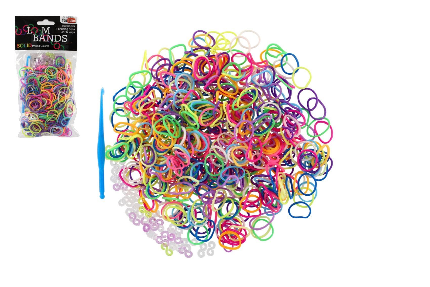 Udělej si svůj náramek – sada gumiček na pletení 600 ks
