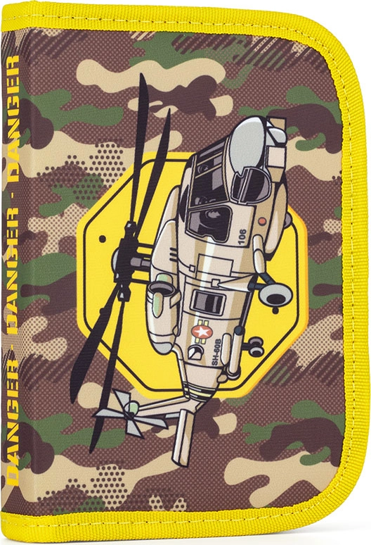 Penál 1 p. 2 chlopně, prázdný Helikoptéra KARTONPP