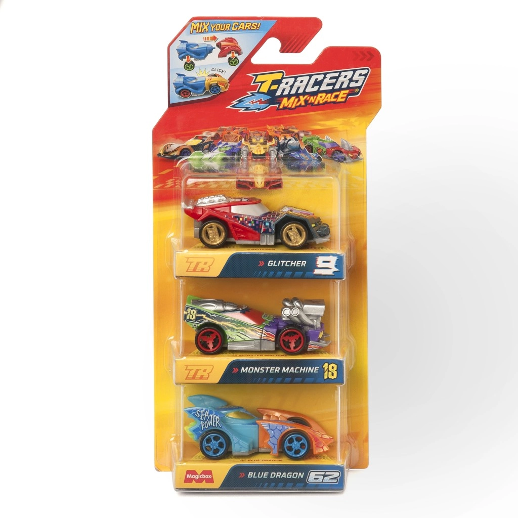T-Racers Mix 'N Race auta 3 ks