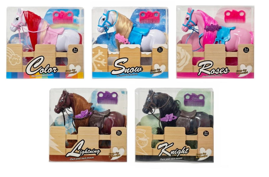 Zvířátka kůň s doplňky pro česání a péči