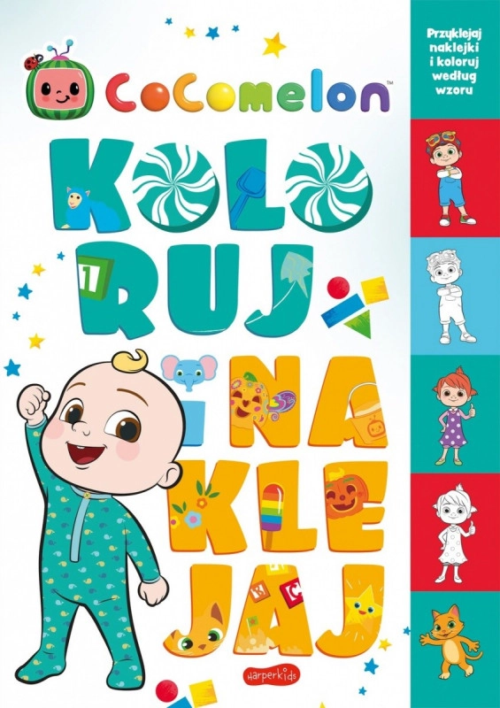 Kokosové omalovánky. Barva a nálepka