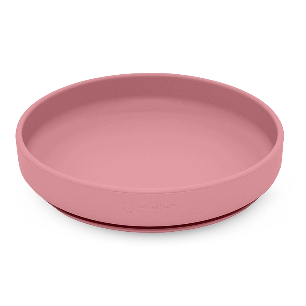 Petite&Mars Take&Match Silicone Plate talíř s přísavkou Dusty Rose 6 m+ 1 ks