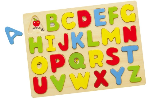 Dřevěná vkládačka abeceda