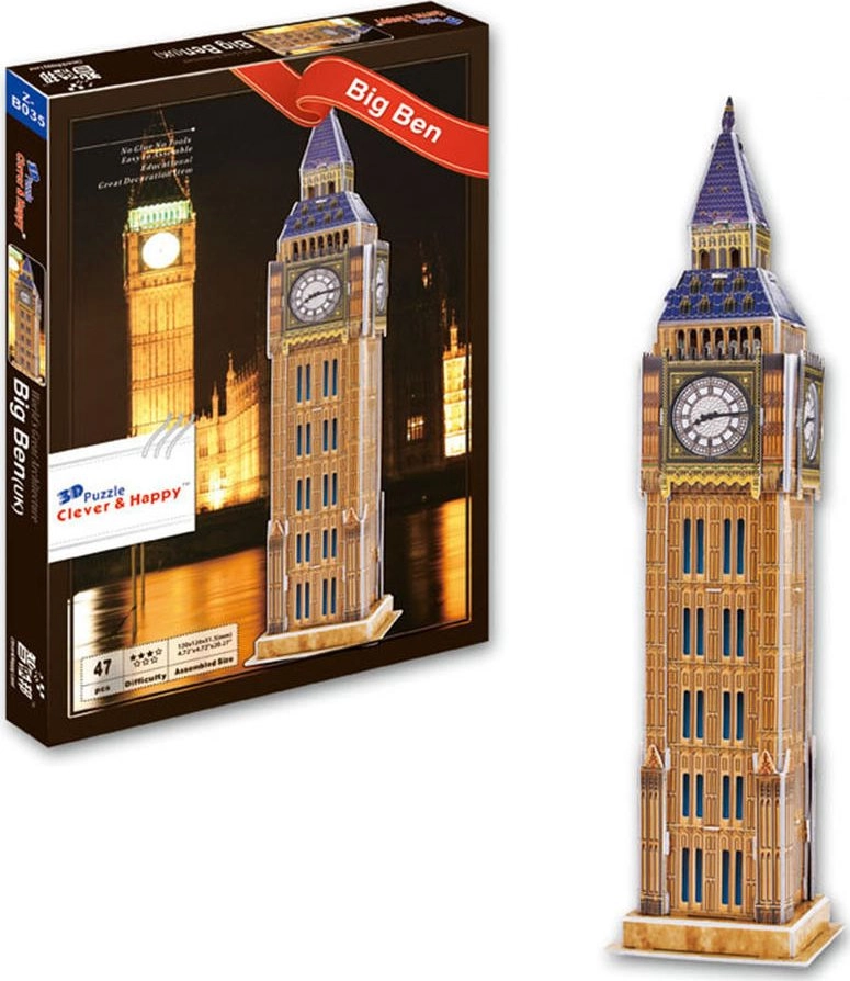 Levně 3D puzzle Big Ben Londýn od Clever&Happy 47 dílků