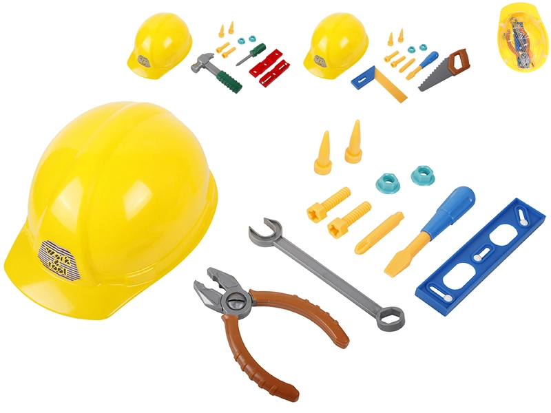 dětská stavební přilba s nářadím