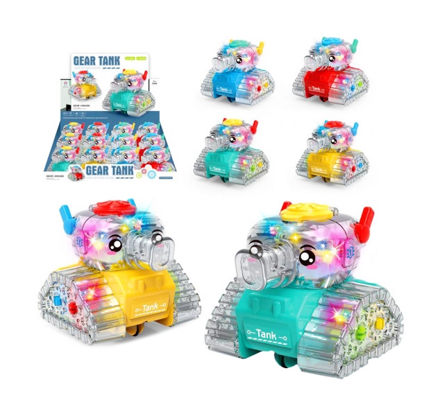 Průhledný tank se světlem