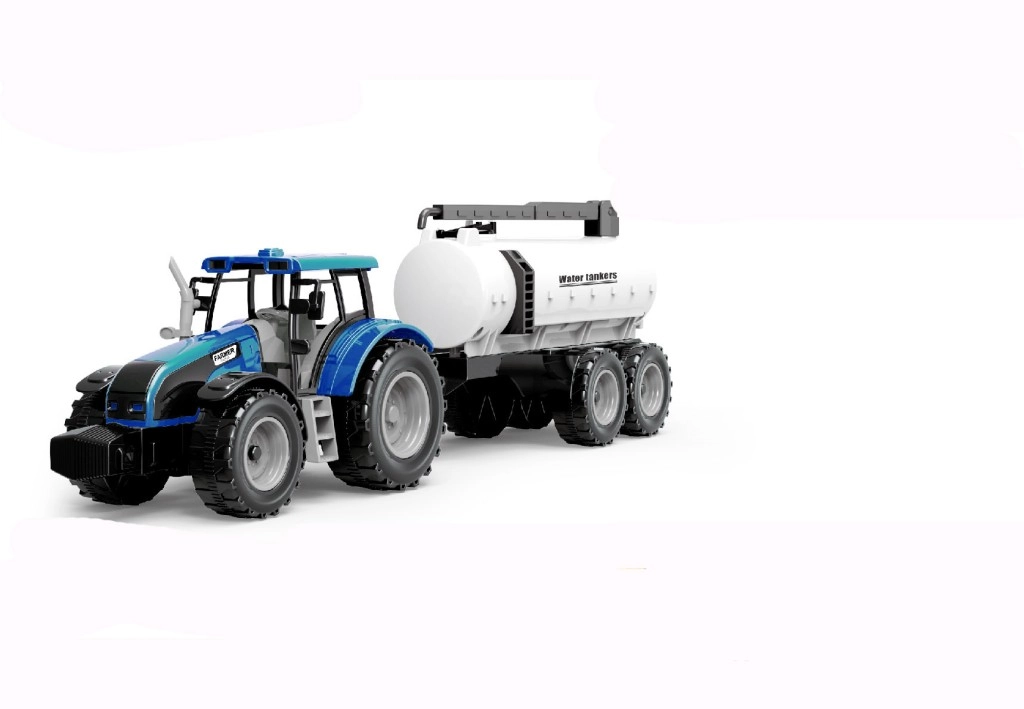 Levně Alltoys Traktor na setrvačník s cisternou červený