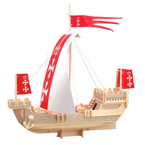 Levně Woodcraft dřevěné 3D puzzle loď Koga