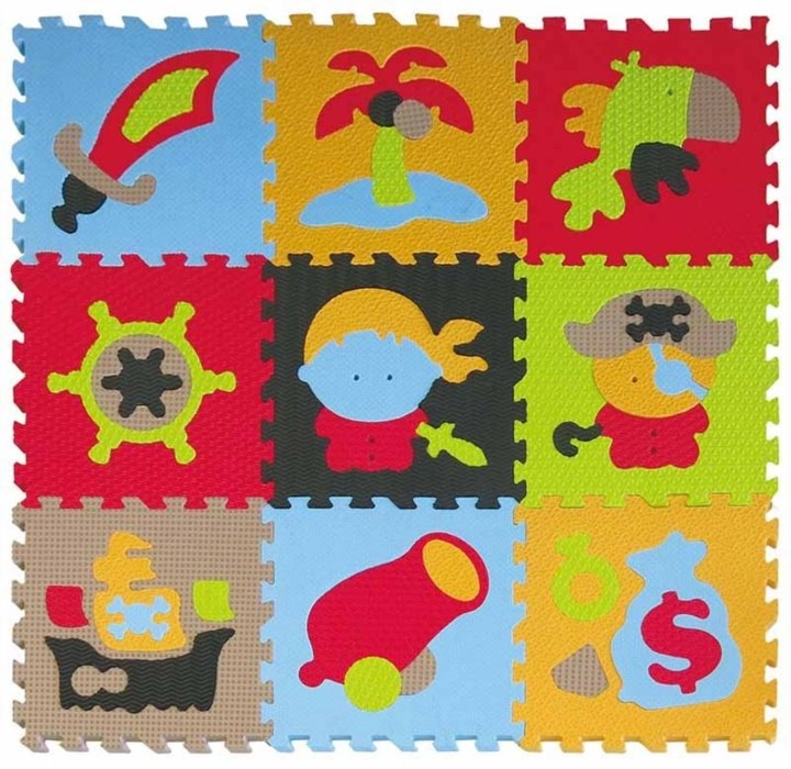 Levně Baby Great pěnové puzzle piráti 30 × 30 cm