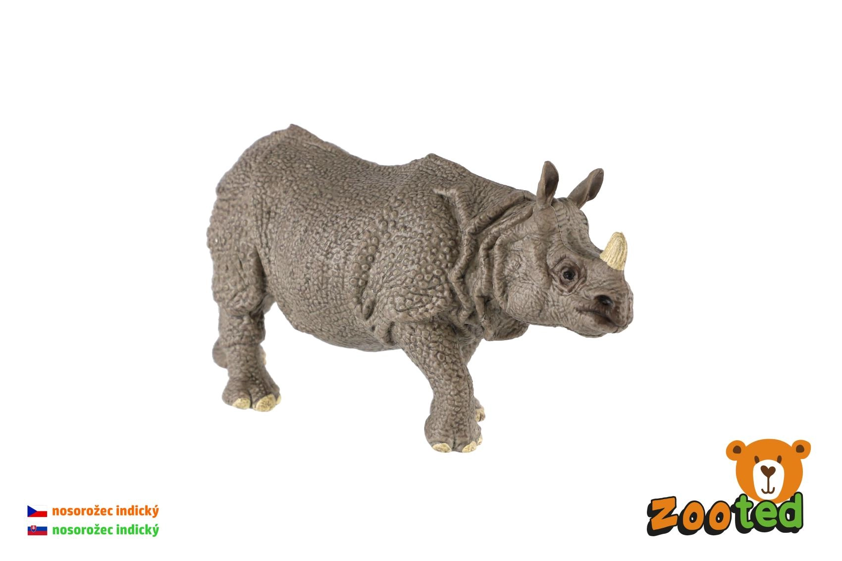 Nosorožec indický – plastová figurka 13 cm - 1 kus