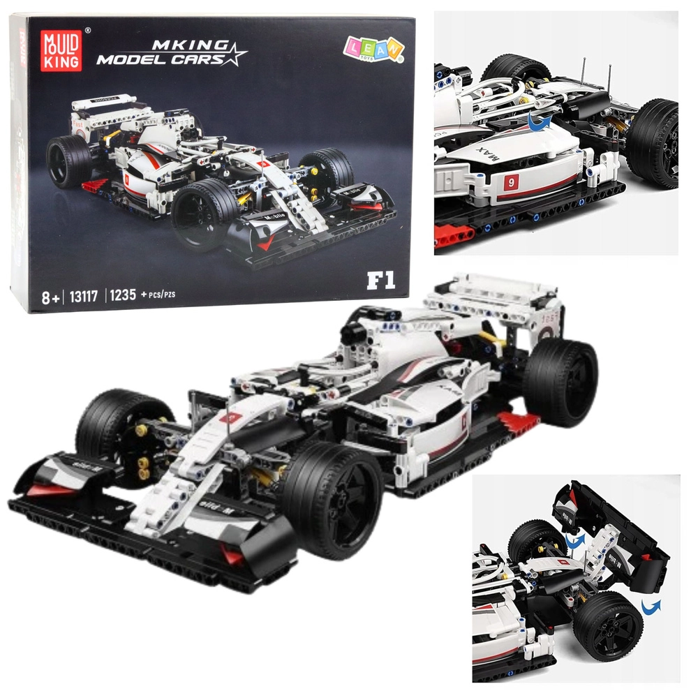 Konstrukční stavebnice závodní auto F1 bílo-červené