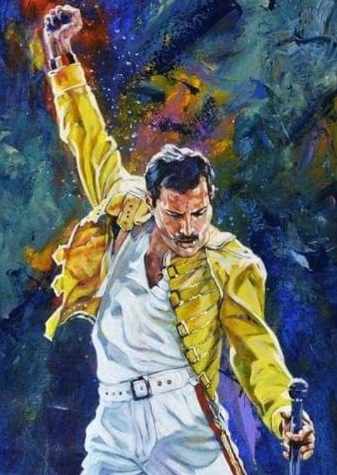 diamantové malování freddie mercury 30 × 40 cm