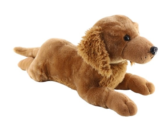 Plyšový pes zlatý retrívr ležící 60 cm