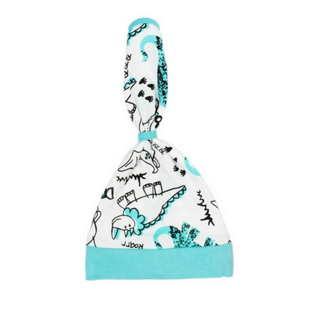 Kojenecká bavlněná čepička–šátek NICOL Dinosaur