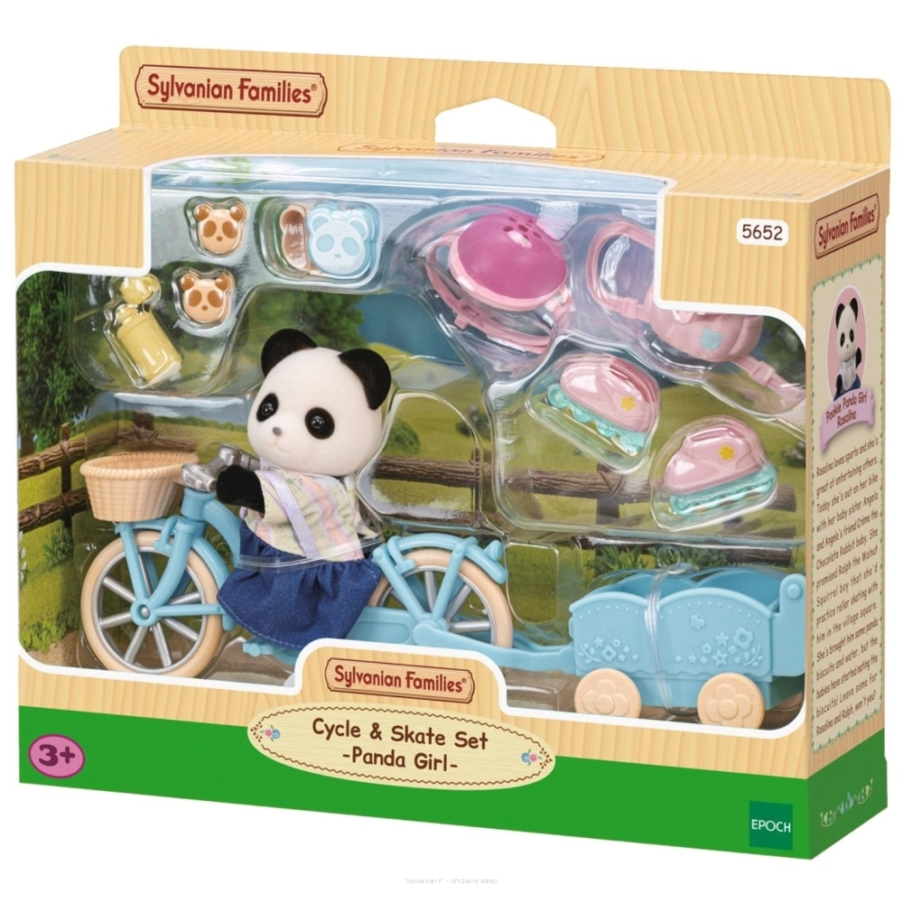 Levně Sylvanian Families 5652 Panda a cyklo-bruslařský set