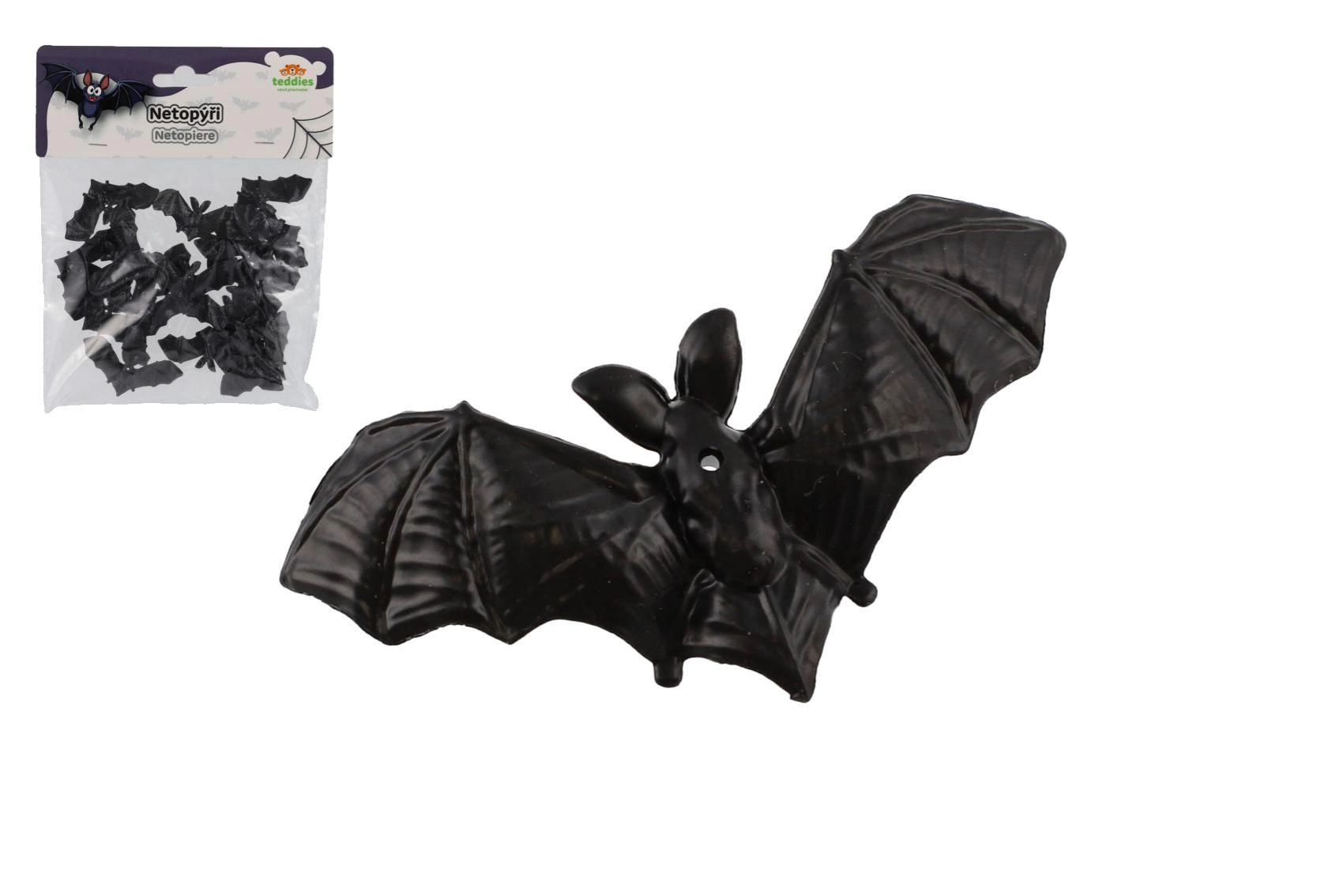 Plastoví netopýři 20 ks – dekorace na Halloween a párty