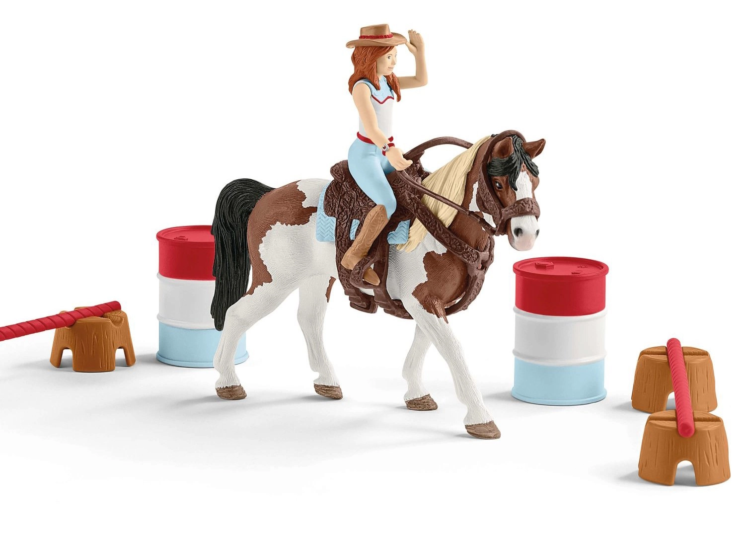 Levně Schleich Horse Club westernová jezdecká sada Hannah – barrel racing set