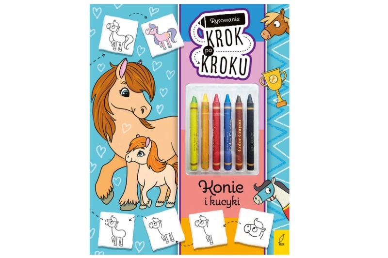 Rysování krok za krokem: Koně a poníci s pastelkami
