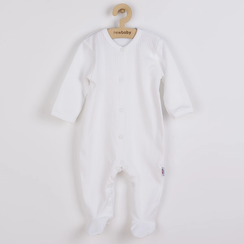 Kojenecký bavlněný overal New Baby Practical – bílý pro kluky