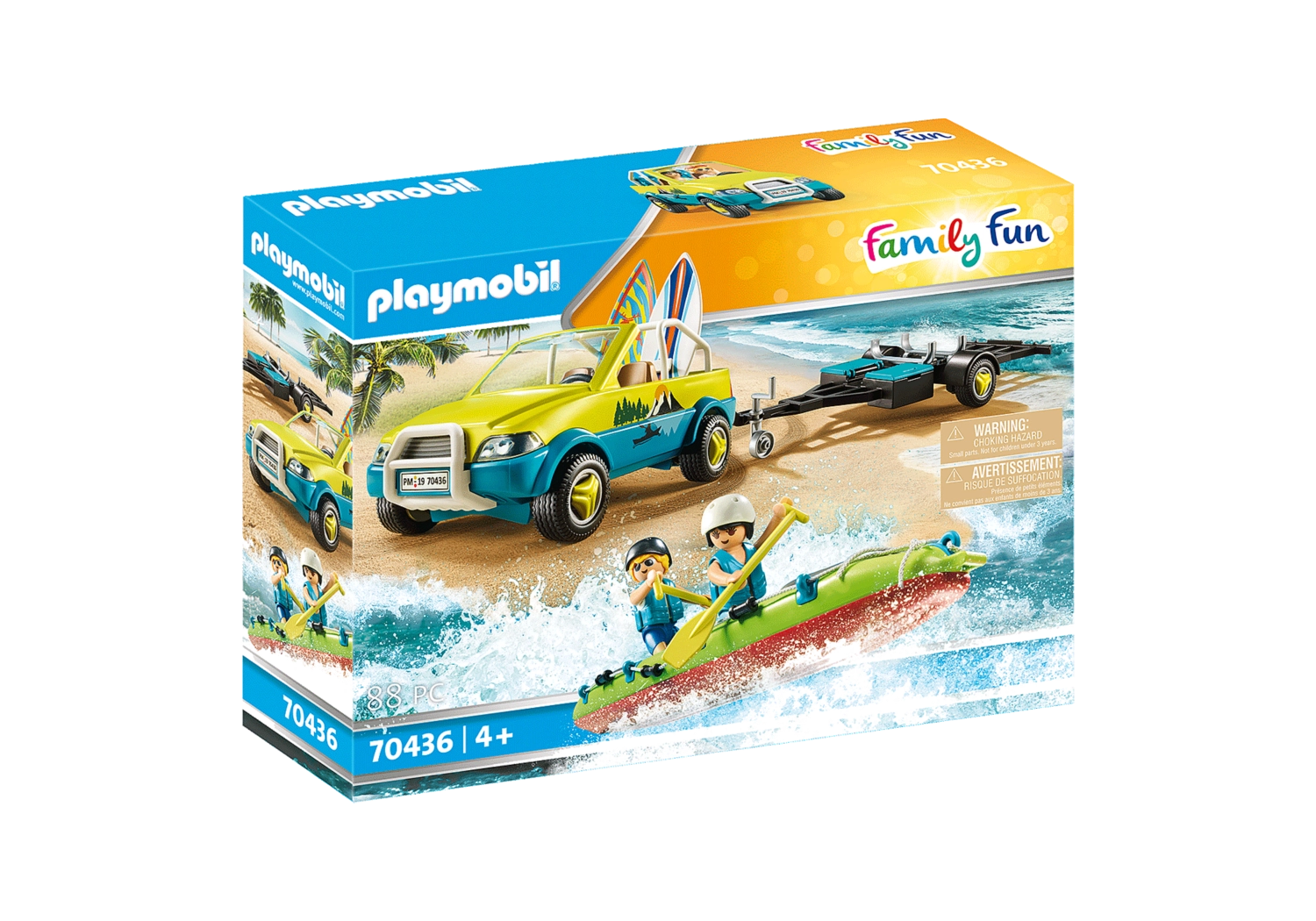 PLAYMOBIL® Family Fun 70436 Plážové auto s lodním přívěsem
